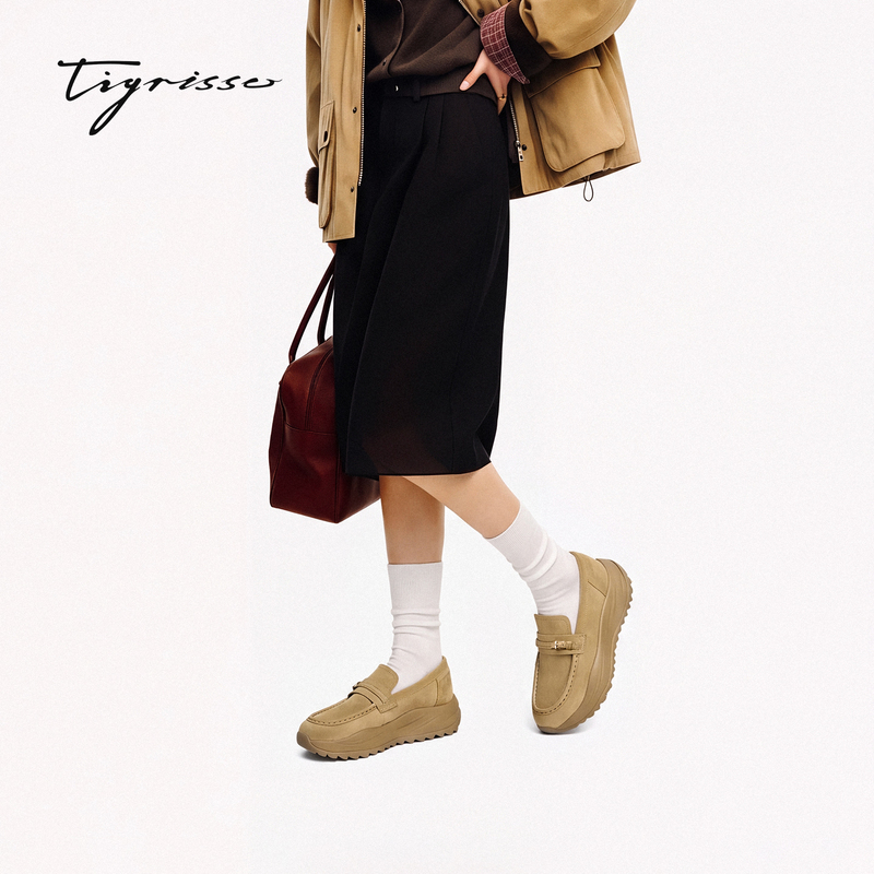 Celebrity-Inspired Patent Chocolate Puff Shoes, New Thick-Soled Height-Increasing 5.5 cm Old Money Style Athletic Loafers Celebrity-Inspired Patent Chocolate Puff Shoes, New Thick-Soled Height-Increasing 5.5 cm Old Money Style Athletic Loafers
