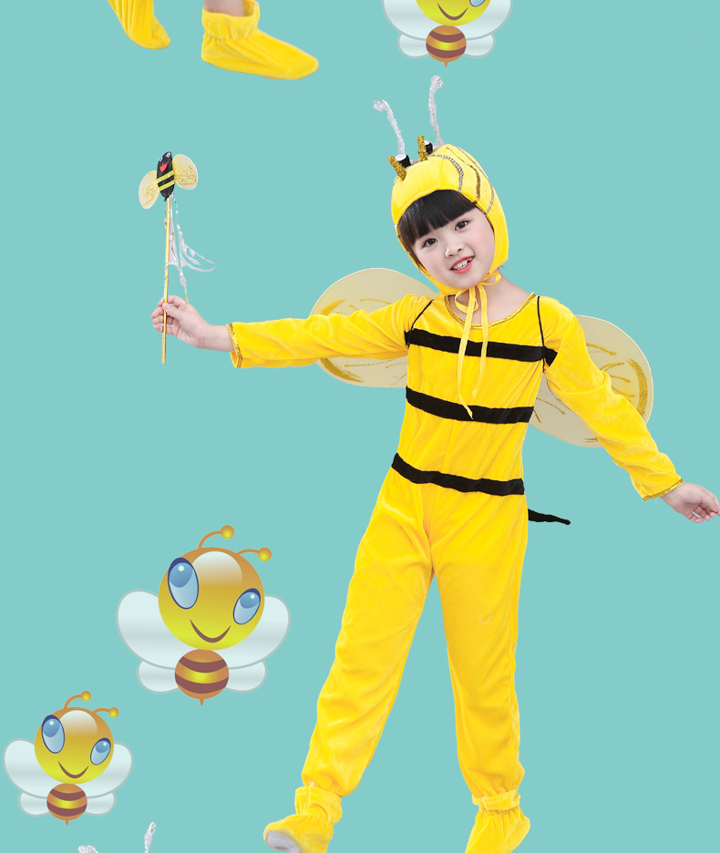 5161 Ngày của trẻ em Phim hoạt hình động vật Khiêu vũ Váy Little Bee Doll Truyện cổ tích Lễ hội mẫu giáo quần khiêu vũ cho bé
