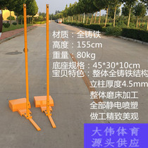 Mobile full cast iron badminton mesh column indoor and outdoor badminton column with wheel movable standard badminton column