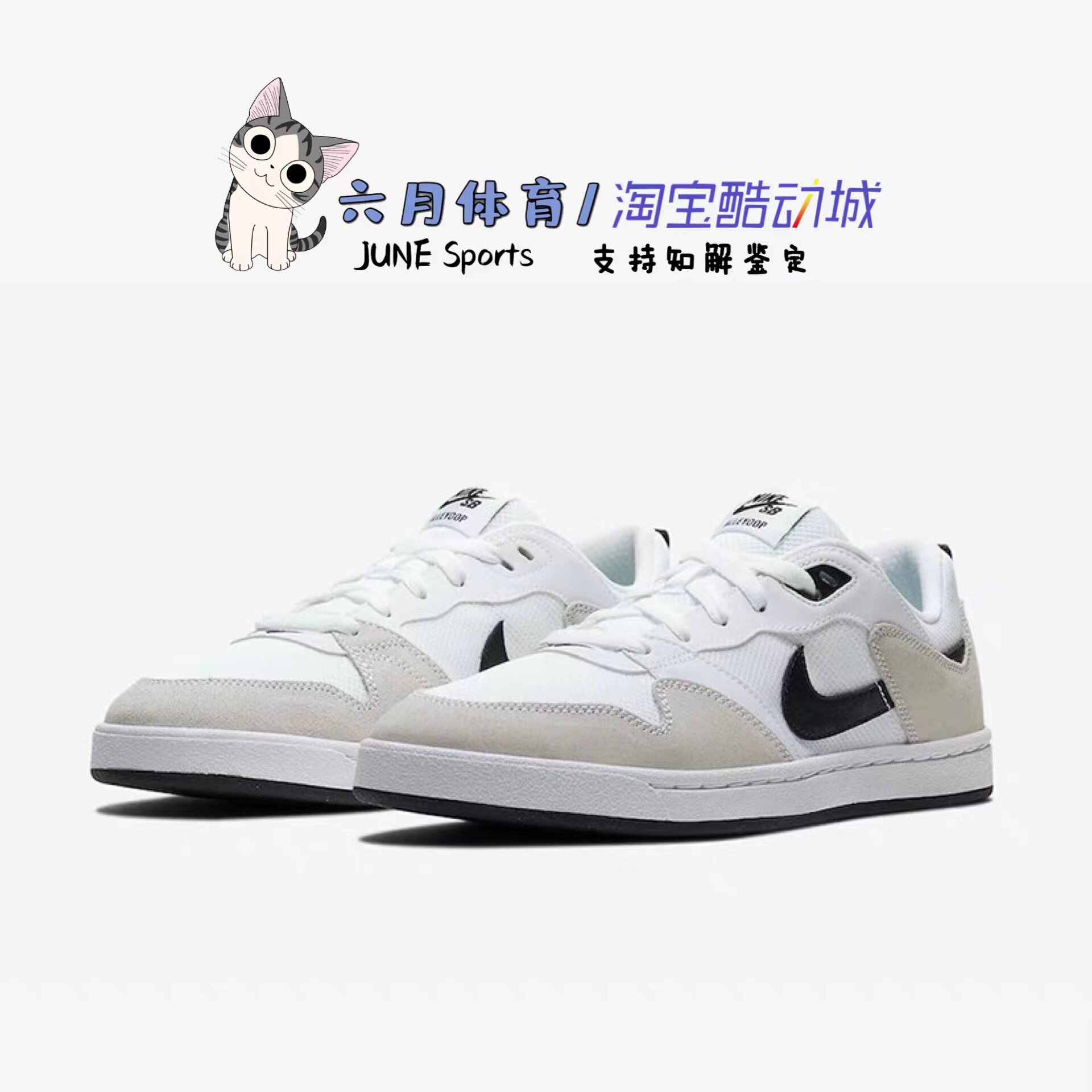 nike sb alleyoop white and black