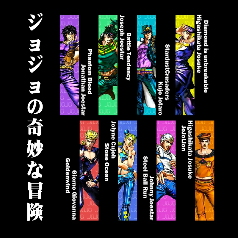 Характеристика: Jojo's удивительное приключение - футболка мужская с коротким рукавом, Empto Kotaro Xu Londo Josada Oriental Battle to help anime t-shirt