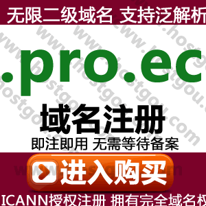 pro ec domain name registration supports pan-analysis unlimited second-level domain name meter Ecuador website purchase
