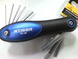 Wrench Flying Deer RT-8F Inner Hexagon Screw Batch Wrench Folding Inner 6 Angle Screw Driver Screwdriver Combination