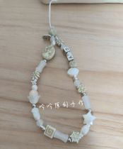 Lucky and blessed retro ins style national style letters custom transfer mobile phone chain camera lanyard pendant original design