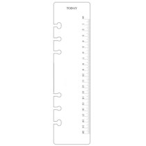 A5 A6 loose-leaf notebook transparent PVC page ruler adapted loose-leaf book signature ruler today soft ruler