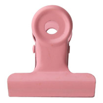 Pink girl heart hipster dovetail clip metal Handbook clip stationery trumpet long tail clip fixed iron clip