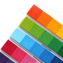 Boxed student Ink ink gradient color 6-color long bar cute hand account printing table color hand account