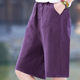 Bei Mengting casual high waist cotton and linen wide leg pants