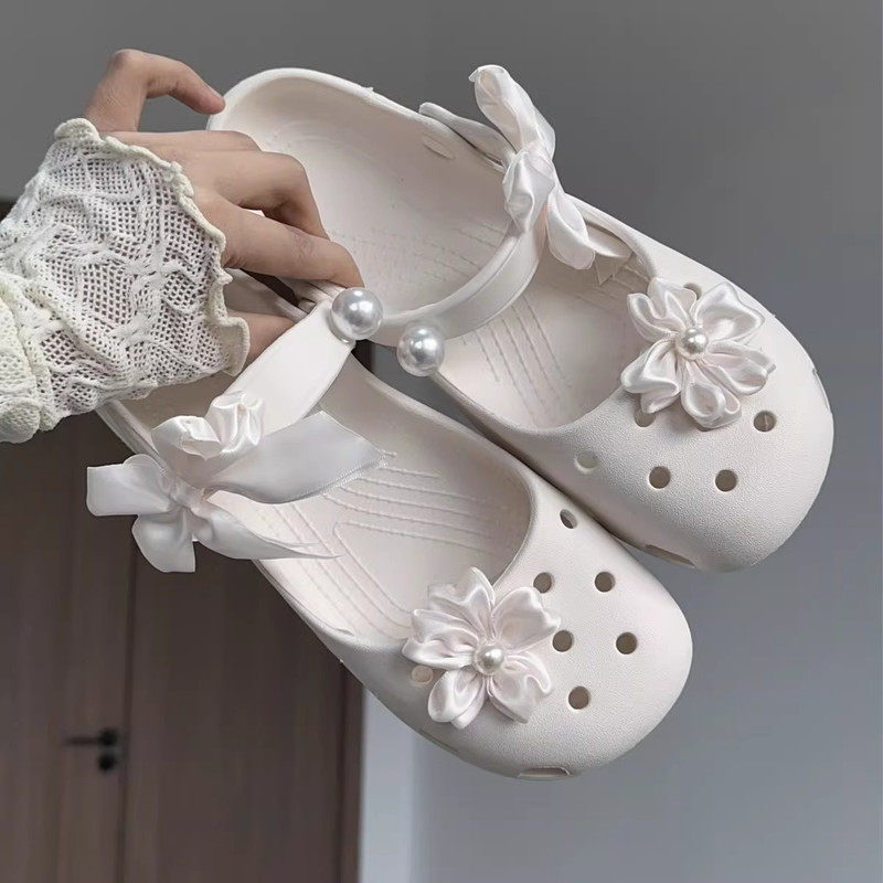Official Genuine Ballet Clogs for Women, Closed-Toe Beach Shoes, 2026 Summer Casual Non-Slip Wear-Resistant Sandals, Trendy
