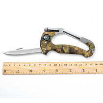 Outdoor multifunction climbing buckle aluminium alloy quick hanging key buckle hanger with portable folding hanging buckle knife tool buckle