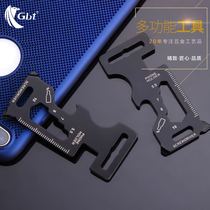 Versatile small tool combined bottle opener 6 foot wrench screwdriver with your key button Mini outdoor edc kit