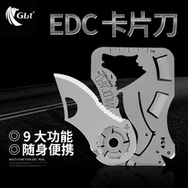 Battle Wolf Multifunction Card Knife Credit Card Folding Knife Money Clip Knife With Back Clip Pocket Knife Outdoor Edc Tool