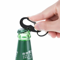 Stainless steel Mini small quick hanging hanging buckle hook with key ring bottle opener key buckle