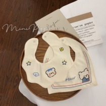 Newborn baby pure cotton bibs for male and female babies waterproof anti-spitting saliva towel embroidered summer thin bib bib