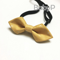  BabyP custom yellow childrens bow tie Baby year-old baby student boy sharp corner small bow tie