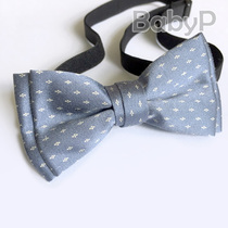  BabyP high-end custom parent-child childrens bow tie Silk cotton boy baby baby small bow tie blue bottom small flower