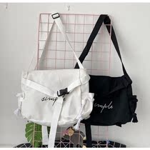 2020 new popular student shoulder bag female ins Net red wild canvas bag letter casual shoulder bag bag