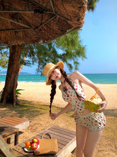 Women's Swimsuit 2026 New Japanese Style Cute Girl Two-Piece Skirt Swimsuit Student Conservative Pure Desire Slimming Hot Spring Bathing