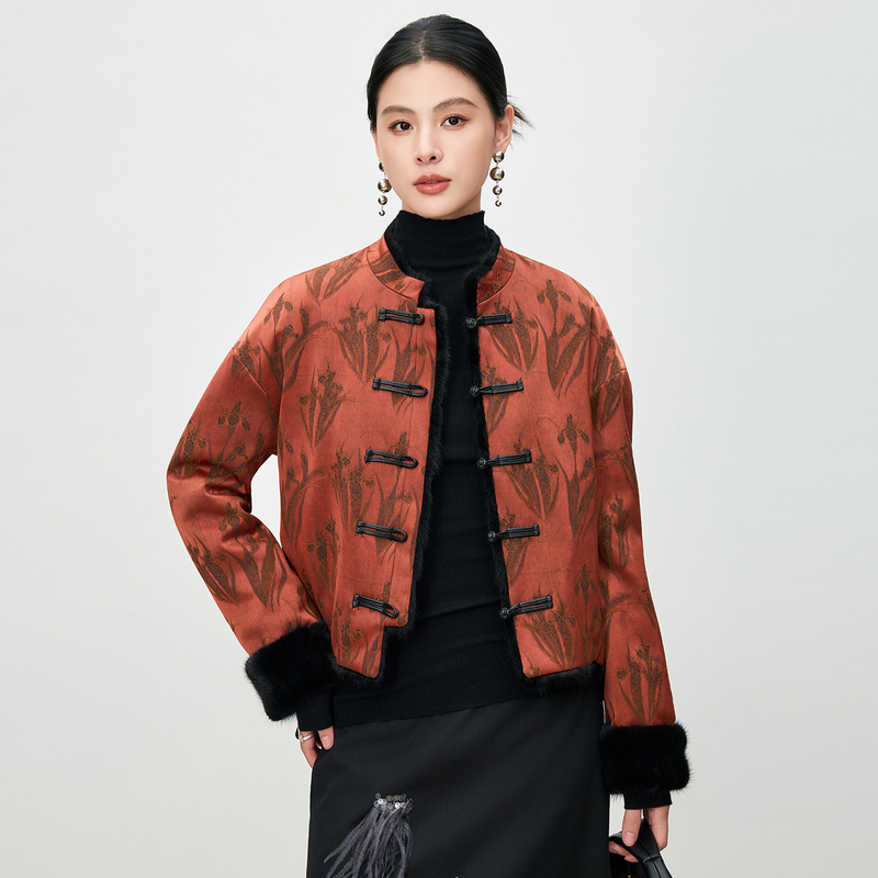 New Chinese-Style Imported Mink Fur Coat for Women, Fashionable V-Neck Mink Fur Coat, 2026 New Model New Chinese-Style Imported Mink Fur Coat for Women, Fashionable V-Neck Mink Fur Coat, 2026 New Model