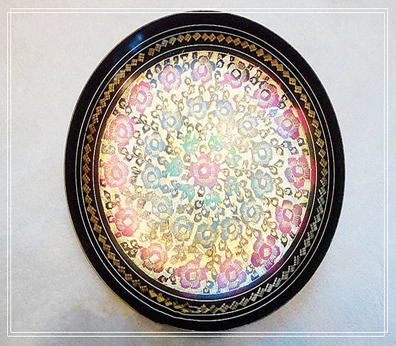 8 Inch Seven Color Bronze Disc Wedding Gift Pakistan Handicrafts Cultural Home