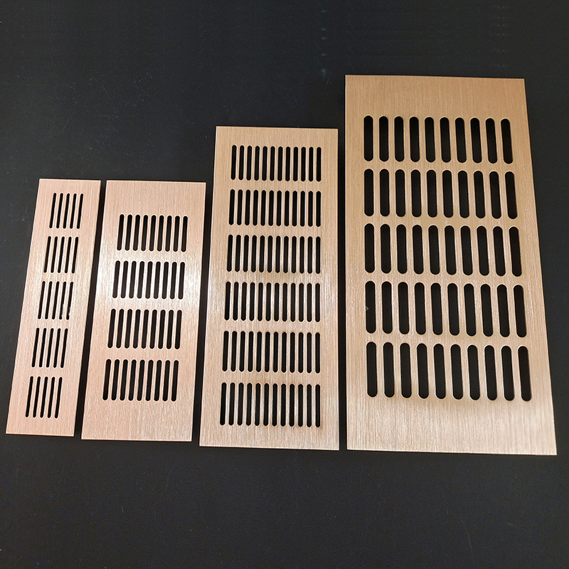 Perforated cooling air outlet perforated plate aluminum alloy small louver shoe cabinet overall cabinet ventilation hole cover rose gold