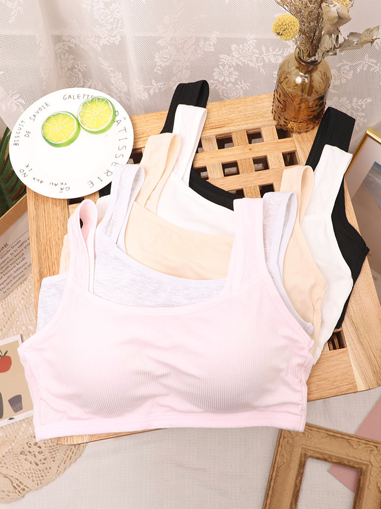 Development underwear women without rims Junior high school students High school girls bra Cotton children small vest thin bra