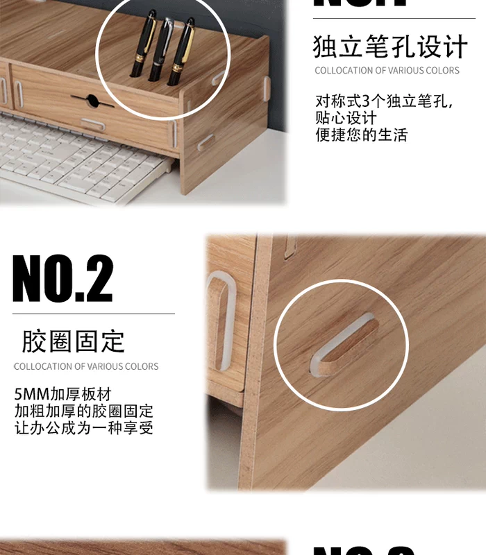 Màn hình máy tính tăng kệ lưu trữ bàn phím cơ sở giá đỡ nâng khung lưu trữ bàn lưu trữ giá - Kệ