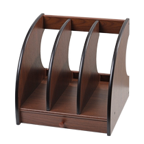 Wooden folder rack Desktop data file rack Drawer rack Office supplies Book stand document box Document storage box