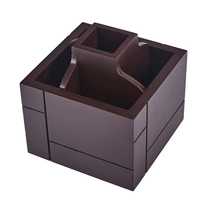 Huixing innovative fashion wooden multi-function pen holder Rotating pen holder Desktop stationery business storage box Gift customization