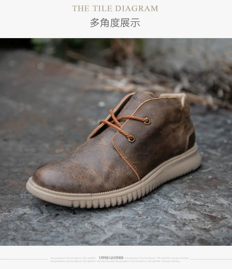 Mùa thu mới giày cao gót da xu hướng giày nam giày đế mềm đế mềm, giày da mềm Anh retro Martin ủng - Giay cao giày tập gym nam