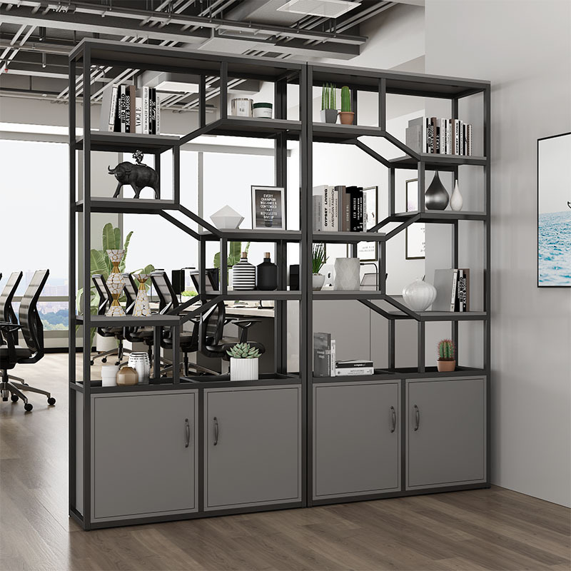 Office Screen Partition, Company Wrought Iron Storage Shelf, Simple Living Room Entrance Cabinet, Hair Salon Display Partition Wall