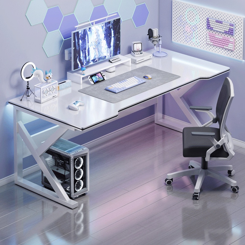 Computer Desk for Home Use, Suitable for Girls' Bedroom, Simple Modern Streamer Desk, Small Office Desk, Simple Study Desk, White Gaming Desk Computer Desk for Home Use, Suitable for Girls' Bedroom, Simple Modern Streamer Desk, Small Office Desk, Simple Study Desk, White Gaming Desk