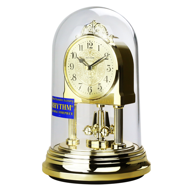 Japan's RHYTHM Livocal Eurostyle small and modern fashion European-style bedroom ultra silent bench clock 4SG888 -Taobao