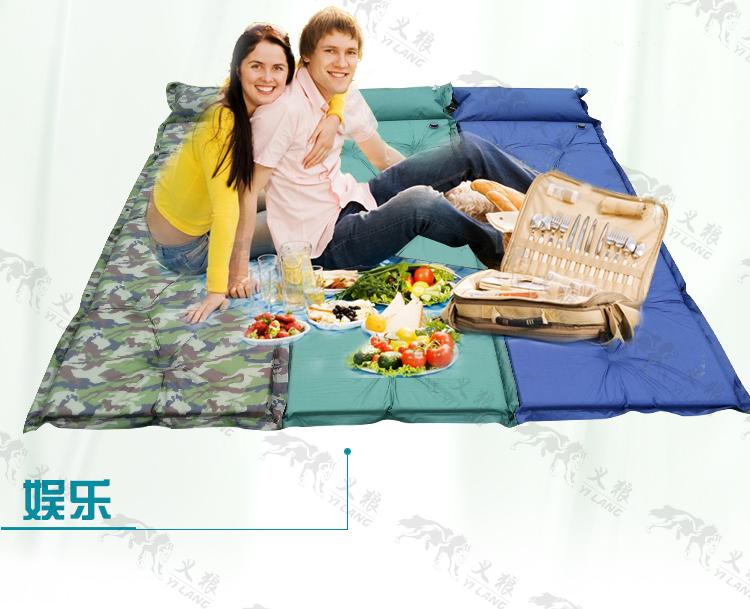 Lều ngoài trời tự động đệm bơm hơi duy nhất có thể được khâu đôi ẩm ướt mat nap mat dày dày mở rộng mat - Thảm chống ẩm / Mat / Gối chiếu xếp gọn