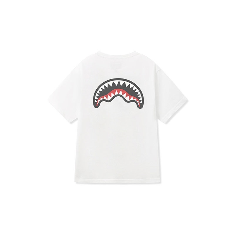 Sg Shark Mouth Short Sleeve T-Shirt American Street Casual Style Shark Large Logo Print Crew Neck Heavyweight Pure Cotton T-Shirt Summer Men's Sg Shark Mouth Short Sleeve T-Shirt American Street Casual Style Shark Large Logo Print Crew Neck Heavyweight Pure Cotton T-Shirt Summer Men's