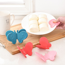 10 DRESS CREATIVE BUTTERFLY KITCHEN HEAT INSULATION SILICONE GEL FETCH PAN CLIP BOWLS INSTRUMENTAL OVEN OVEN WITH BAKING THICKENED ANTI-BURN GLOVES