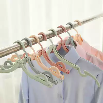 (8 packs) travel portable folding hangers multifunctional telescopic clothes for men and women outdoor travel set
