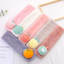Autumn Winter baby male and female plush fruit walled neck Imitation Rabbit Fur Scarf Winter Warm Boy Girl