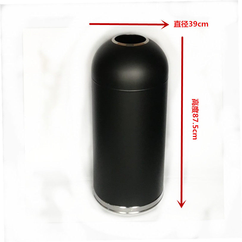 Coffee milk tea shop corridor commercial hotel shopping mall stainless steel European-style creative classification trash can restaurant without lid bucket