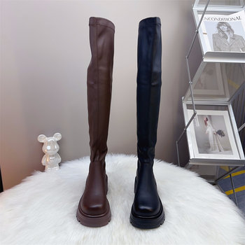 Stretch boots women's over-the-knee boots autumn and winter 2025 new style