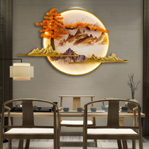 New Chinese living room decoration painting Sofa background wall Tea room wall decoration 3d three-dimensional Zen round landscape hanging painting