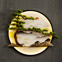 New Chinese living room decoration painting Tea room Zen pendant lamp painting Sofa background wall decoration painting landscape entrance mural