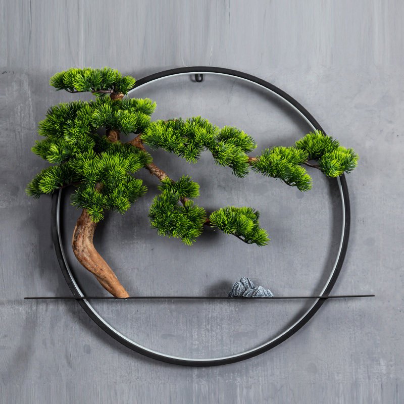 Decoration iron art pendant on hanging wall Pendant Round New Chinese Living Room Background Wall Genguan Office Greet Guest Loose Wall