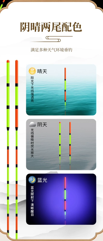 phao câu cá chép Xiaofeng Tiên Mo sậy phao đen hố hành trình phao chính hãng độ nhạy cao đuôi dày cá diếc phao cá lớn đặc biệt phao câu đài cao cấp phao câu chép