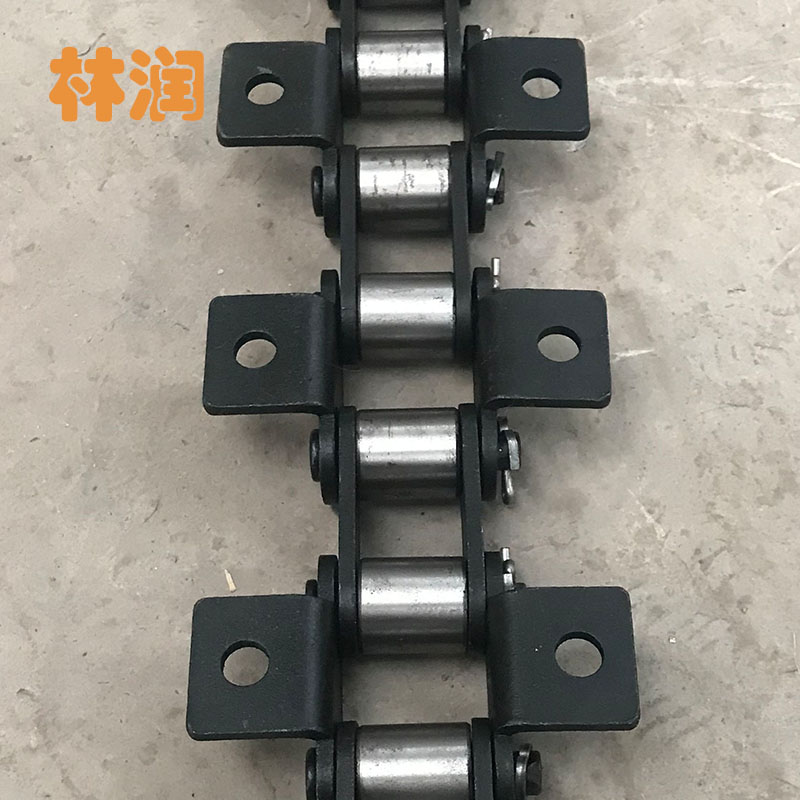 Double side single and double hole bent plate iron chain industry non-standard customized 304 carbon steel special-shaped short pitch roller conveyor chain