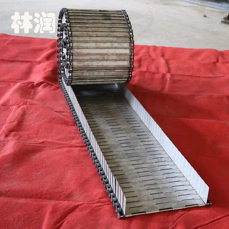 Baffle chain plate food lifting climbing machine conveyor chain plate non-standard custom 304 stainless steel chain plate assembly line