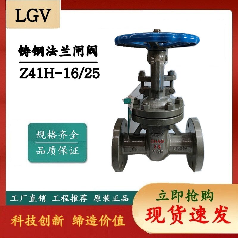 Lianglabor valve cast steel flange gate valve Z41H-16C 25C Heat oil Ming rod gate valve DN50 65