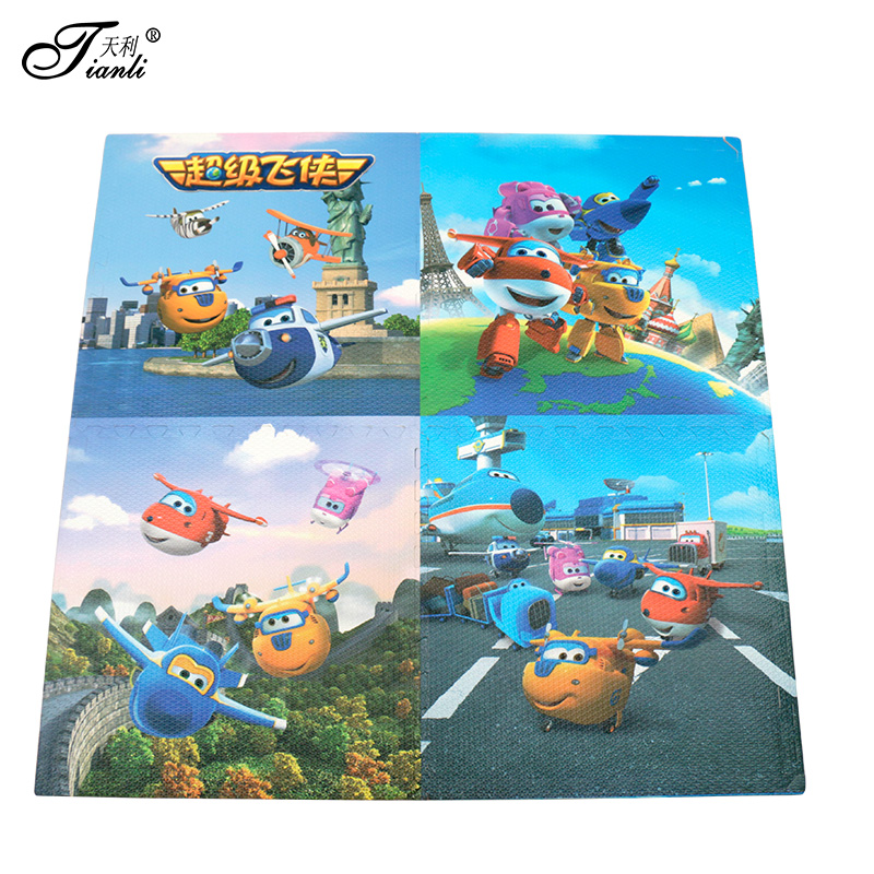 Cartoon 60X60 bọt lớn câu đố câu đố Thảm khâu bò thảm sàn bé con mat dày - Thảm sàn tấm nhựa trải sàn