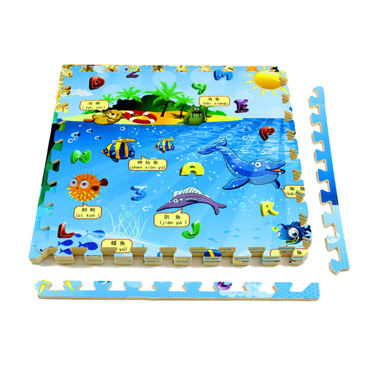 Cartoon 60X60 bọt lớn câu đố câu đố Thảm khâu bò thảm sàn bé con mat dày - Thảm sàn tấm nhựa trải sàn