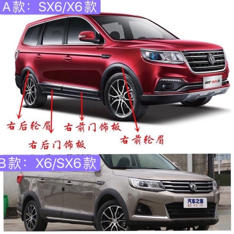 Dongfeng Wind Line SX6 Jingyi X6 wheel brow wheel Eyebrow Wheel decorated board Exterior Plaque Skirt Skirt skirt Skirt Skirt